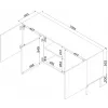 Komoda Cama Meble ISLA 1505x400x750 mm, kašmyro matinis, medžio drožlių plokštė
