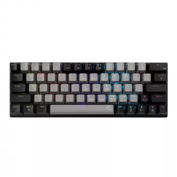 Mechaninė žaidimų klaviatūra White Shark WAKIZASHI-2 US išdėstymas pilkai juoda su raudonais jungikliais