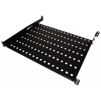 Alantec SA-P-19-1U-650-4-C-02 19 colių 1U fiksuota stelažinė lentyna, 650 mm gylis, 4 taškų montavimas, juoda