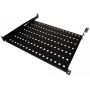Alantec SA-P-19-1U-650-4-C-02 19 colių 1U fiksuota stelažinė lentyna, 650 mm gylis, 4 taškų montavimas, juoda