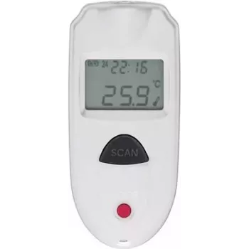 VOLTCRAFT IR 110-1S rankinis termometras juodas - baltas, °F/°C, -33 – 110 °C, įmontuotas ekranas (IR 110-1S)