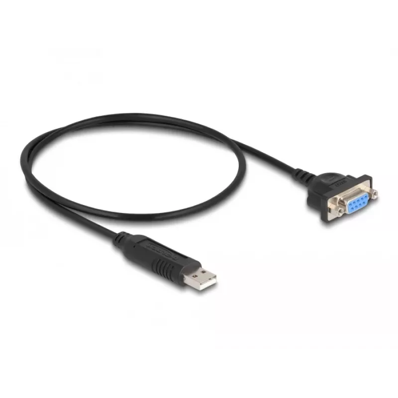 DeLOCK USB 2.0 į RS-232 adapteris su FTDI mikroschema, 50 cm, juodas