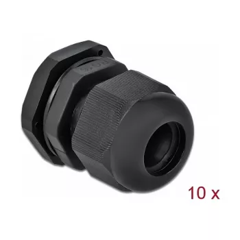 Kabelio įvadas DeLOCK 60218 juodas plastikinis 10 vnt.