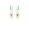 Šviesolaidinis pataisos laidas MM LC/UPC-LC/UPC DUPLEX 3.0MM OM3 50/125 LSZH 2M Aqua