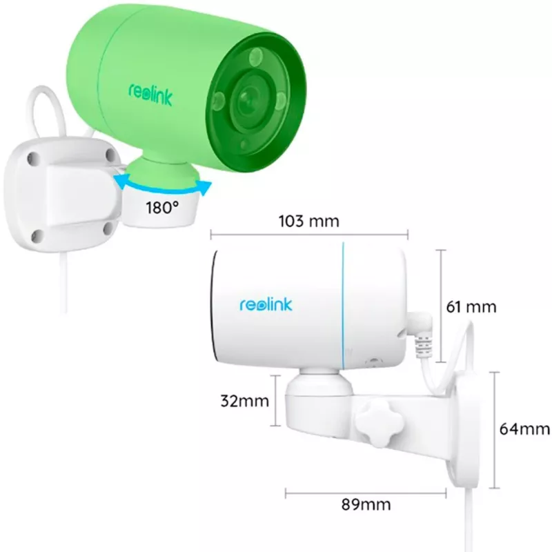 PoE IP kameros rinkinys Reolink P330P 4MP – naktinis matymas, judesio detekcija
