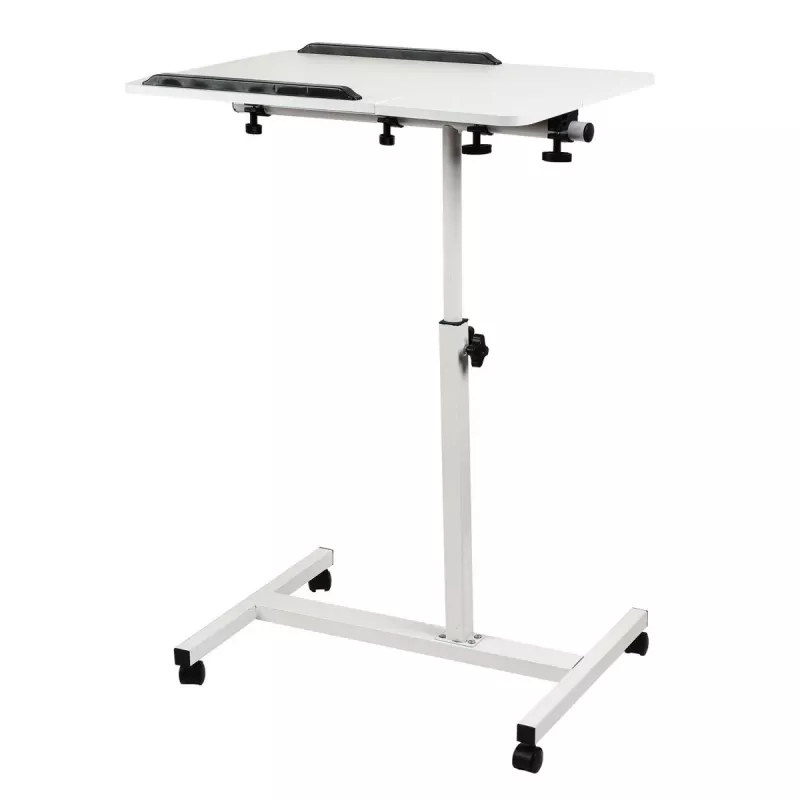 Maclean mobilus stalas / stovas nešiojamam kompiuteriui, baltas, aukščio reguliavimas 59-89 cm, max. 30 kg, MC-121 W