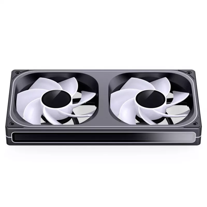 Jonsbo ZB-240BR 120 mm atvirkštinės mentės ARGB PWM 2 vnt. komplektas korpuso ventiliatoriai - juodi