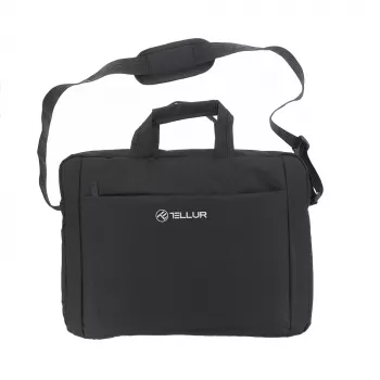 Dėklas nešiojamam kompiuteriui Tellur TLL611312, 15,6 col., Cozy Black, paminkštintas skyrius, užtrauktuku užsegamos kišenės