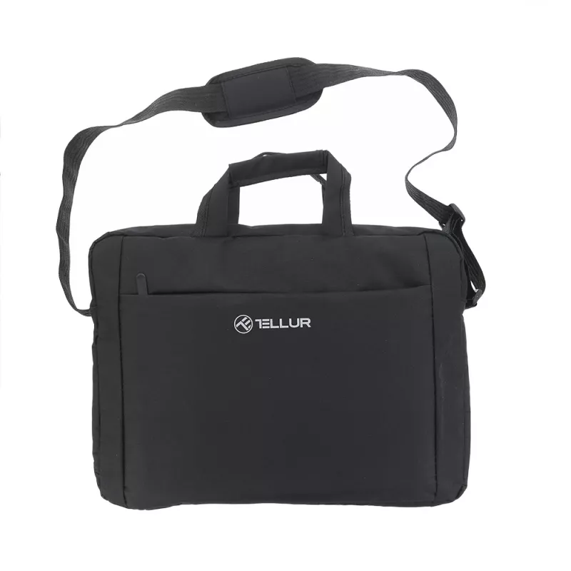 Dėklas nešiojamam kompiuteriui Tellur TLL611312, 15,6 col., Cozy Black, paminkštintas skyrius, užtrauktuku užsegamos kišenės