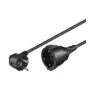 Wentronic goobay - Ilginimo maitinimo laidas - CEE 7/7 (kištukas) kampuotas į CEE 7/4 (lizdas) - AC 250 V - 10 A - 5,0 m - Juodas (93094)