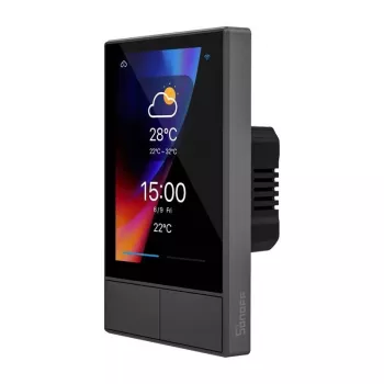 Sieninis išmanusis Wi-Fi valdymo skydelis Sonoff NSPanel juodas 120 mm