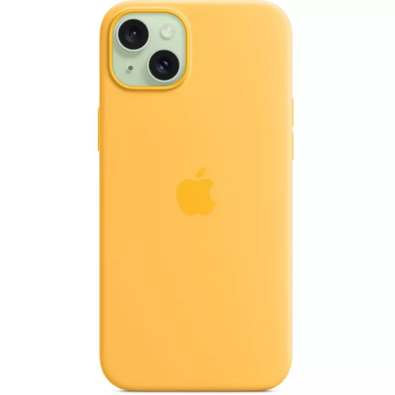 Apple iPhone 15 Plus silikoninis apsauginis dėklas su MagSafe, Sunshine, MWNF3ZM/A