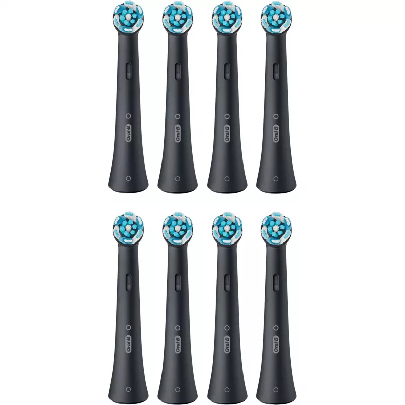 Pakeičiamos dantų šepetėlio galvutės Oral-B IOUR8BK 8 vnt., juodos