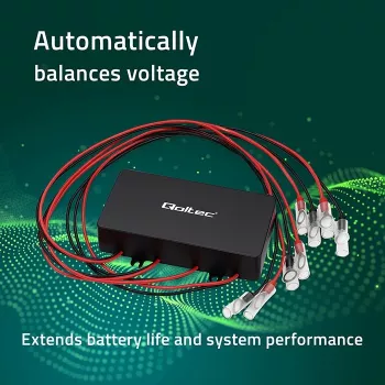 Įtampos balansatorius QOLTEC 51098 48V sistemoms – 4×12V akumuliatorių išlygintuvas