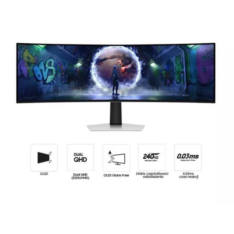 Monitorius Samsung Odyssey G9 OLED 49 colių OLED 5120 x 1440