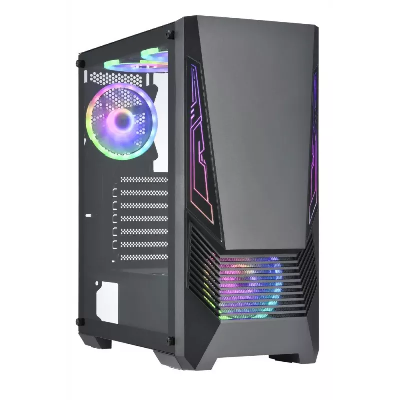 Korpusas GOLDEN TIGER Buffalo M730i, Midi Tower, ATX/micro ATX, juodas