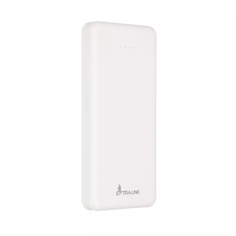 Powerbankas Extralink EPB-078W 10000 mAh Baltas, USB-C, 10 W išėjimas, įkrauna iki 2 įrenginių