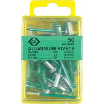 Nerūdijančio aliuminio aklinė kniedė c.k tools T3819A 412 Ø3,15 mm, pakuotė 50 vnt.