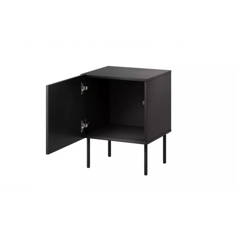 Naktiniai staliukai 2 vnt Cama Meble ISLA 44,5×40×59 cm juodas matinis MDF/medžio drožlių plokštė