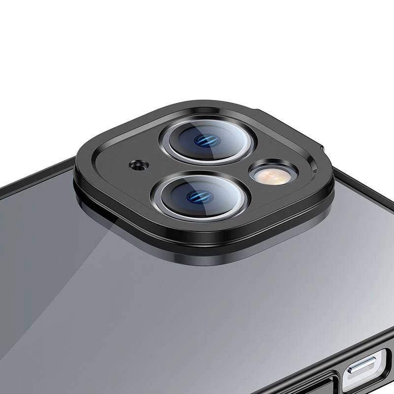 Baseus blizgus permatomas dėklas ir grūdintas stiklas iPhone 14 Plus (juoda)