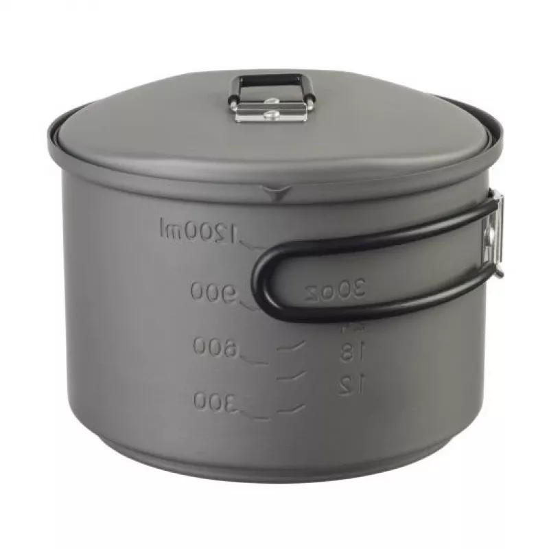 ESBIT Cookset su alkoholio degikliu, aliuminis 1,5 L, Ø15,4 cm, H115 mm, juodas