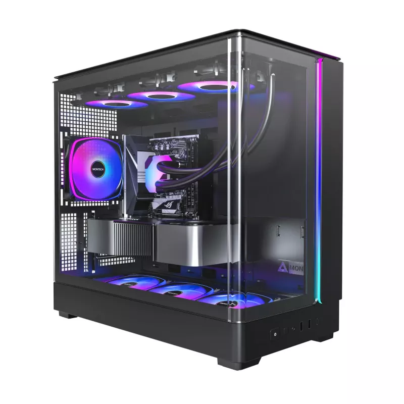 Korpusas Montech KING 15 PRO Black – micro ATX / Mini-ITX midi tower
