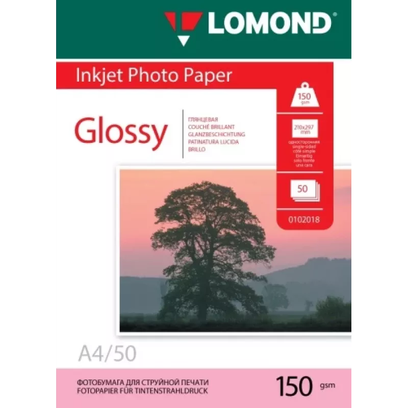 Lomond Photo Inkjet popierius blizgus 150 g/m2 A4, 50 lapų