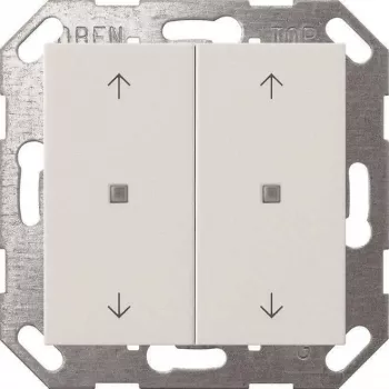 Gira Taster Wippe KNX 2f Reinweiß 517403 — 2-jungtis KNX jungiklio rokeris, balta