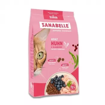 Sausas kačių ėdalas Bosch Sanabelle Life Adult Vištiena su mėlynėmis 8 kg