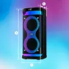Nešiojama kolonėlė MANTA SPK0601B100, 100 W, Bluetooth, karaoke, belaidis mikrofonas, baterija, ekvalaizeris, disko apšvietimas