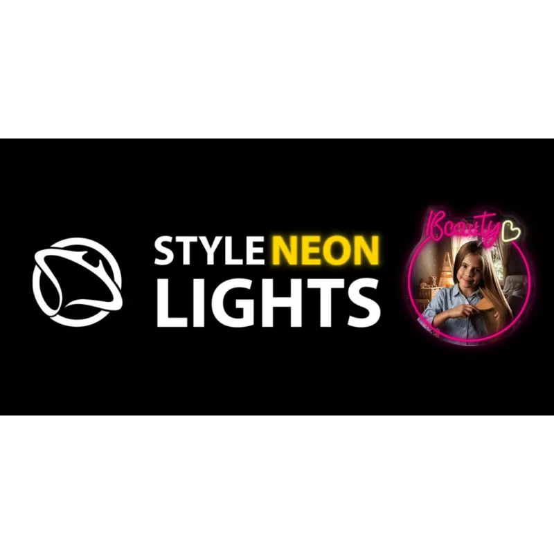 LED neoninis veidrodinis šviestuvas MANTA MASNL130PK Stiliaus neoniniai šviestuvai GROŽIS, rožinis akcentas, dekoratyvinis veidrodžio apšvietimas