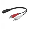 Microconnect AUDALH02 garso kabelis 0.2 m 2 x RCA 3.5 mm Raudonas