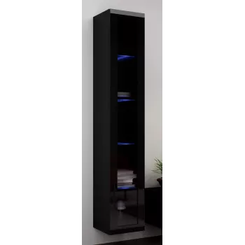 Cama Vitrininė spintelė VIGO '180' 180/40/30 juodas/juodas blizgus