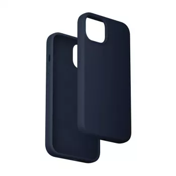 Silicone dėklas Vention KUFL0-20, skirtas iPhone 15 Plus, mėlynas – minkštas apsauginis dėklas, plonas prigludimas