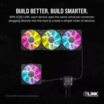 Ventiliatorius Corsair iCUE LINK RX120 RGB baltas