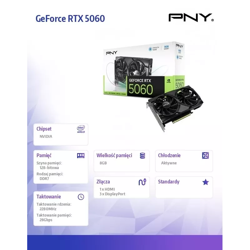 PNY GeForce RTX 5060 8GB vaizdo plokštė