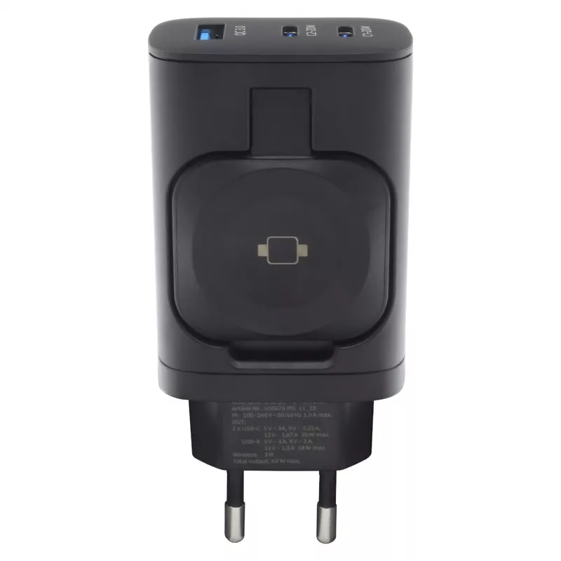 RealPower 450476 belaidis įkroviklis Power bank, išmanusis laikrodis, planšetė Juoda AC belaidis įkrovimas Greitas įkrovimas Vidaus