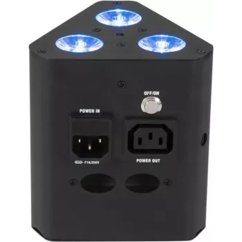 LED baterinis šviestuvas EUROLITE AKKU TL-3 QCL RGB UV, nešiojamas belaidis sceninis/tvarkomasis šviestuvas