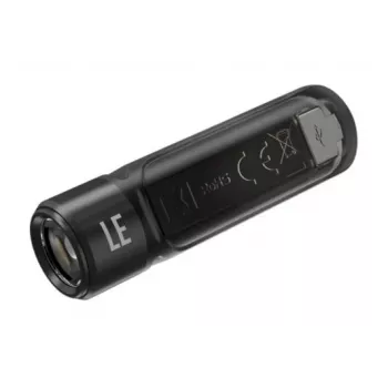Rankinis žibintuvėlis Nitecore TIKI LE — 300 lm, įkraunamas per USB, polikarbonatas, IP66, atsparus smūgiams, 10,5 g, 55 mm, Juoda