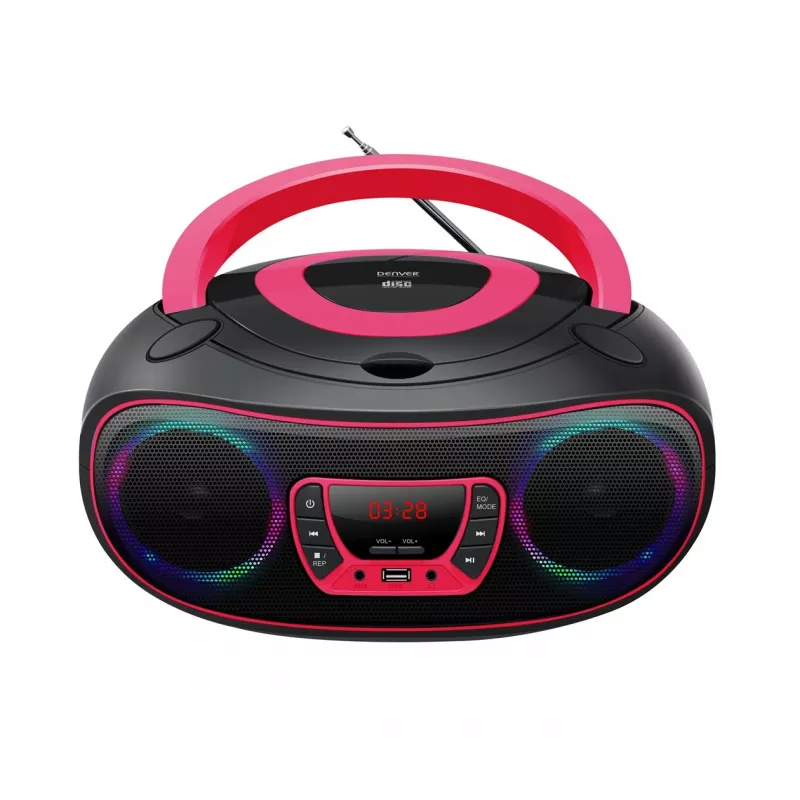 Denver TCL-212BT PINK nešiojamas CD grotuvas Juoda, Rožinė