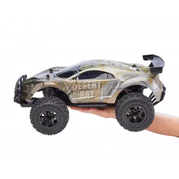 REVELL Desert Rat 24442 radijo bangomis valdomas visureigis, 1:10 mastelis, pilkai juodas