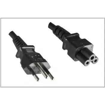 MicroConnect PE010818BRAZIL maitinimo laidas, 1,8 m, C5 jungtis, Brazilijos kištukas, juodas