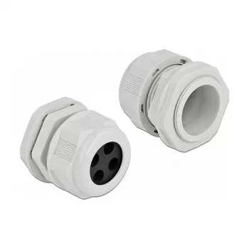 Kabelio įvadas DeLOCK 60384 pilkas plastikinis 2 vnt.