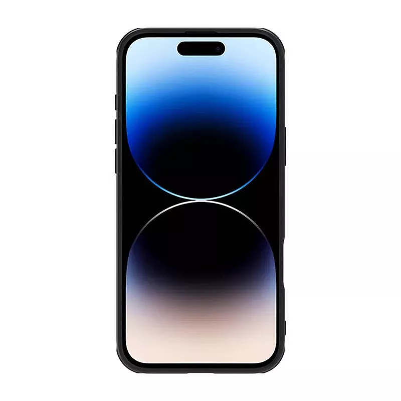 Apsauginis dėklas Nillkin CamShield Pro iPhone 16 Plus, juodas, su slankiojančiu fotoaparato dangteliu