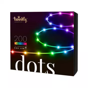 LED girlianda Twinkly TWD200STP-TEU įvairiaspalvė vidaus juostelė, 5 cm tarpai, IP20, skaidrus kabelis