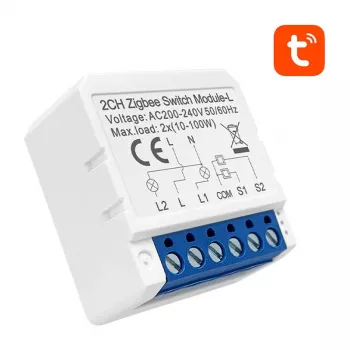 Išmanusis jungiklio modulis Avatto LZWSM16-W2 ZigBee — be nulinio laido, sieninis relės modulis