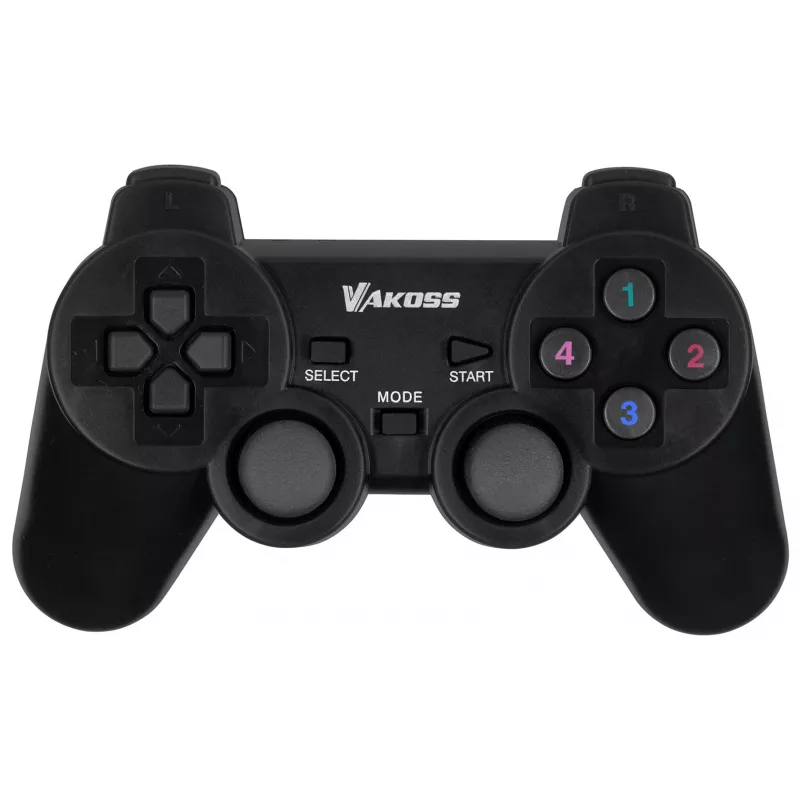 Žaidimų pultas VAKOSS GP-3925BK Juodas belaidis RF analoginis/digitalinis PC ir PlayStation 3, 12 mygtukų, 2,4 GHz, nano imtuvas