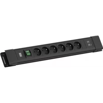 Bachmann CONNECTUS 6xUTE 1x jungiklis 1xUSB A/C 22W 2.0m CEE7/7 (BM005941)
