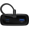 Powerbank 20 000 mAh su integruotu USB-C laidu 13 cm, 30 W, juodas, 20 Ah, 1x USB-A, 2x USB-C, PD, QC