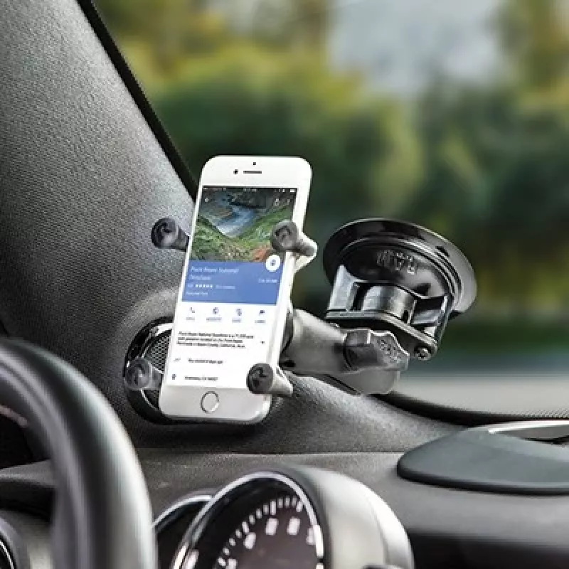 RAM Mounts X-Grip Telefono Laikiklis su Sukimo Fiksavimo Siurbtuku